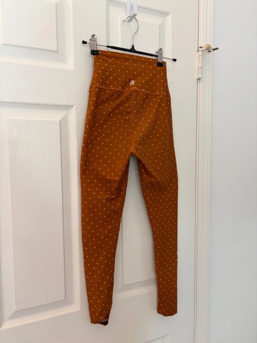 WeWoreWhat Brown Orange Polka Dot High Waisted Leggings Size S/P (Runs small XS) - Picture 3 of 5